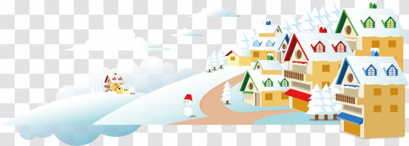 Cartoon Illustration - Christmas - Snow Castle Transparent PNG
