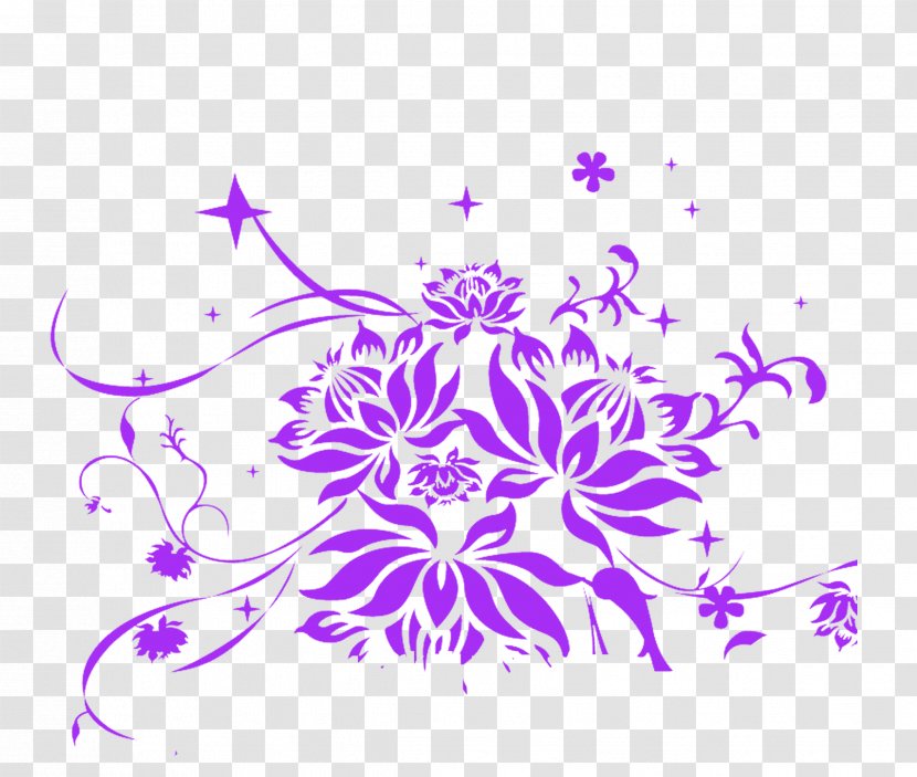 Purple Clip Art - Visual Arts - Simple Lotus Decoration Pattern Transparent PNG