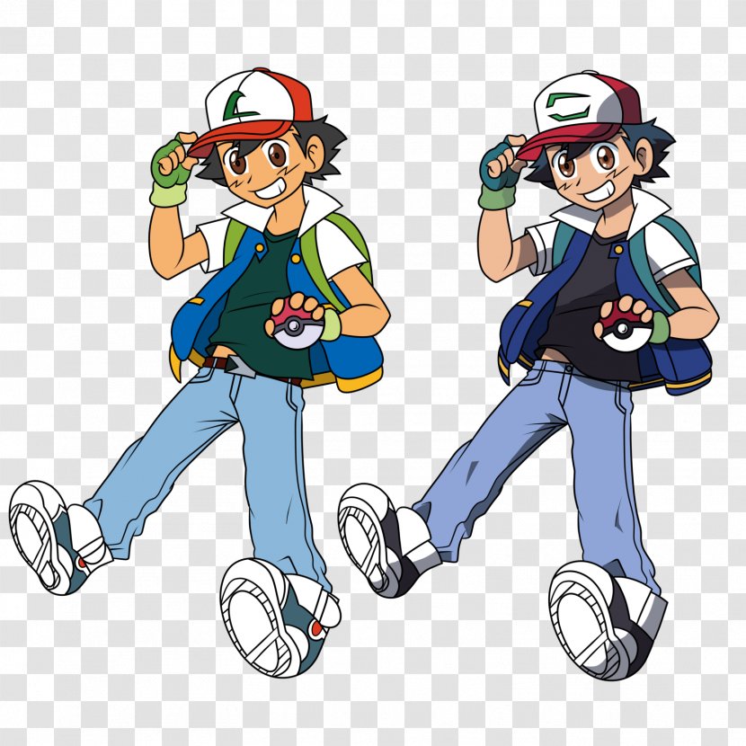Ash Ketchum Pokémon Character Drawing Cartoon - Spot The Difference Transparent PNG