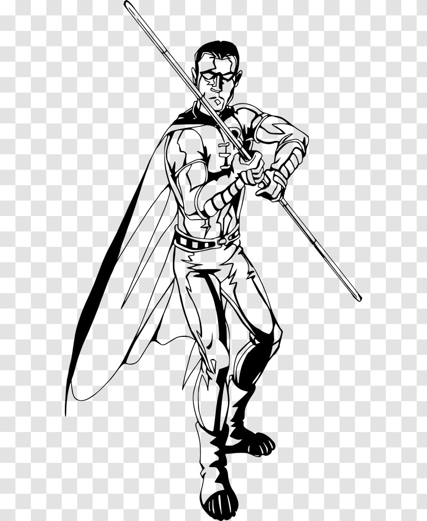 Robin Tim Drake Nightwing Comics Artist Sketch - Art - Doodle Line Transparent PNG