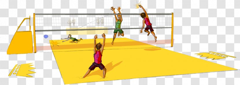 Volleyball Cartoon - Net Sports - Mat Gymnastics Transparent PNG