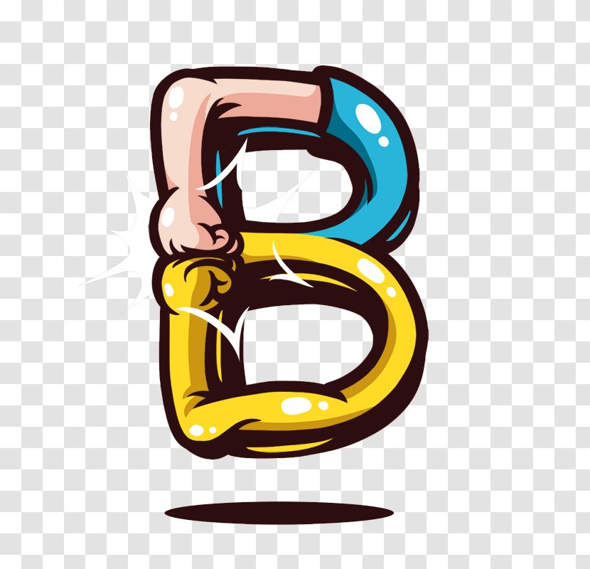 Cartoon Letter Drawing - B Transparent PNG