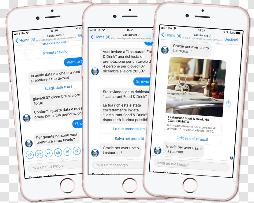 Chatbot Smartphone Artificial Intelligence Restaurant Facebook Messenger Transparent PNG