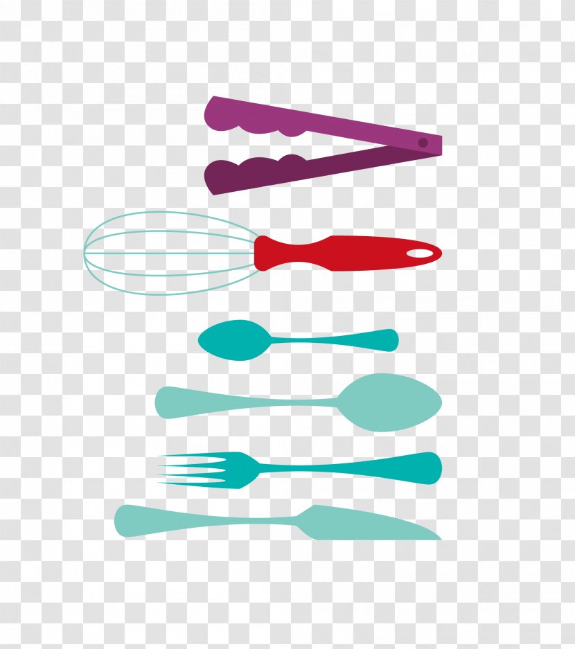 Spoon - Egg - Vector Blue Fork With Whisk Tool Transparent PNG