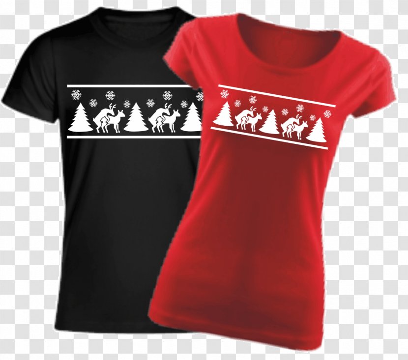 T-shirt Sleeve Cotton Warp Knitting Christmas Transparent PNG