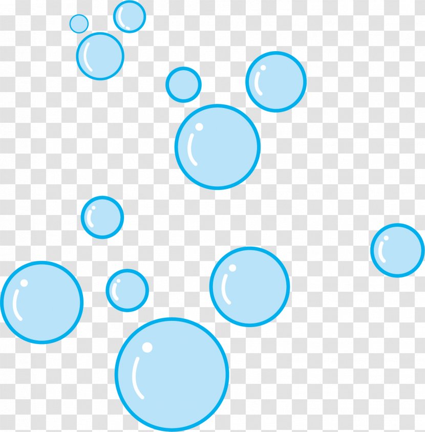 Blue Cartoon Bubble - Point - Bubbles Transparent PNG