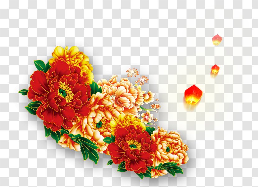 Moutan Peony Floral Design U4e2du56fdu5341u5927u540du82b1 - Chrysanths - Traditional Chinese Style Flower Transparent PNG