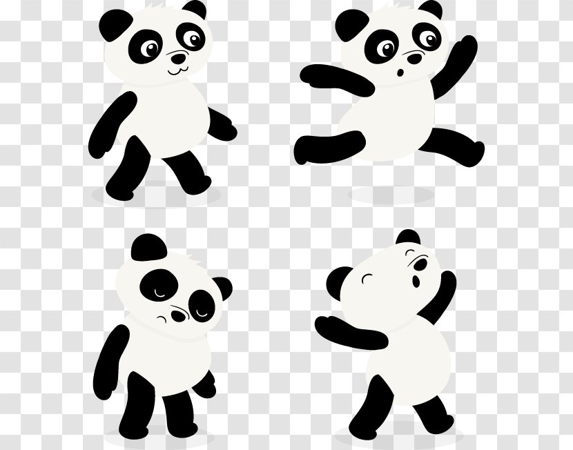 Giant Panda Bear Euclidean Vector - Frame - Figure 4 Cartoon Transparent PNG