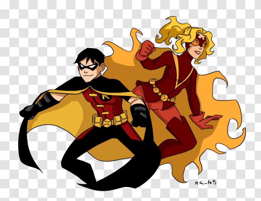 Robin Bette Kane Beast Boy Dick Grayson Young Justice - Flamebird Transparent PNG