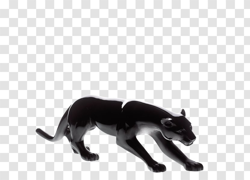 Black Panther Daum Leopard Sculpture Figurine Transparent PNG