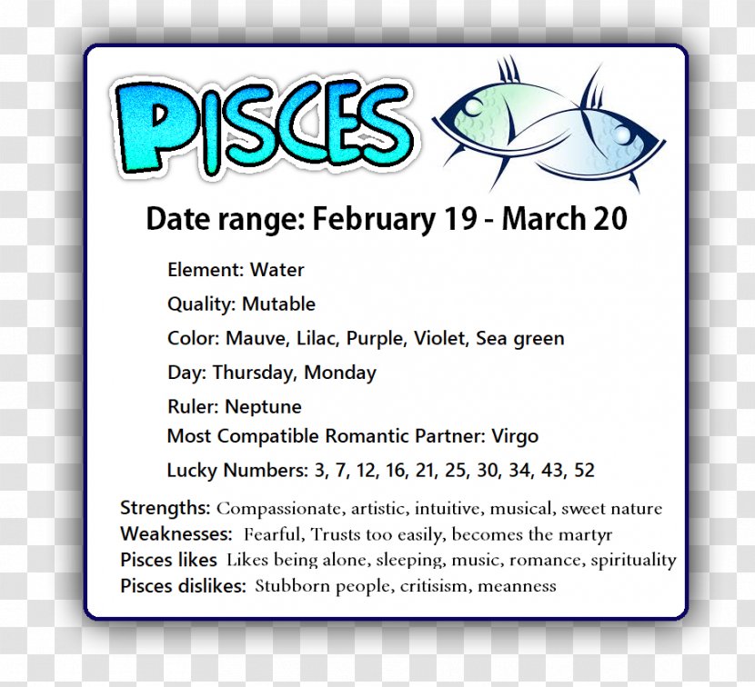 Pisces Zodiac Astrological Sign Poster Horoscope - Organism Transparent PNG