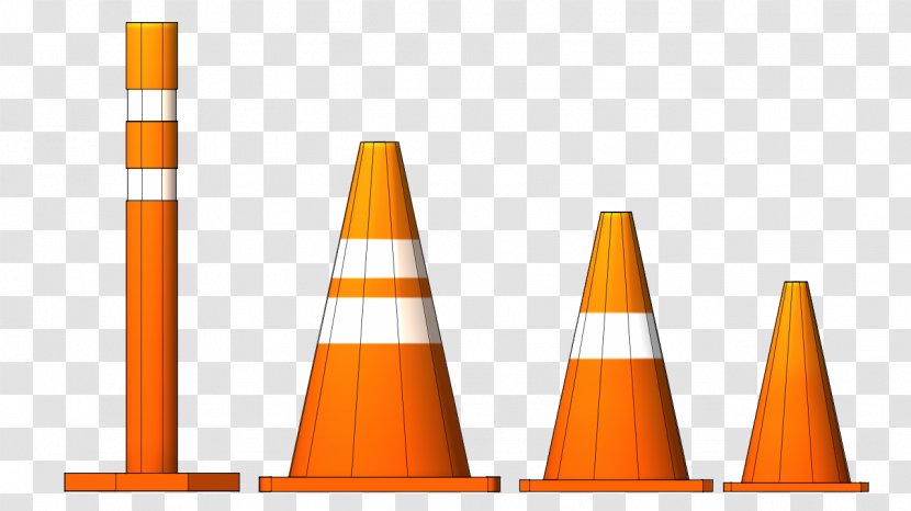 Traffic Cone 3D Modeling - Texture Mapping Transparent PNG