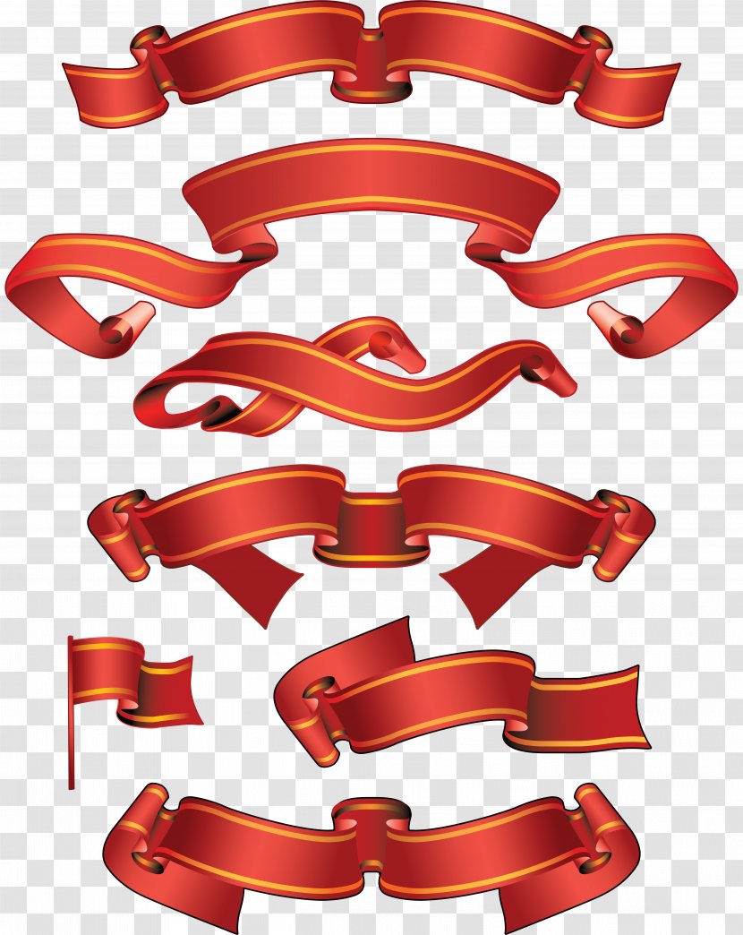 Web Banner Ribbon Clip Art - Cdr Transparent PNG