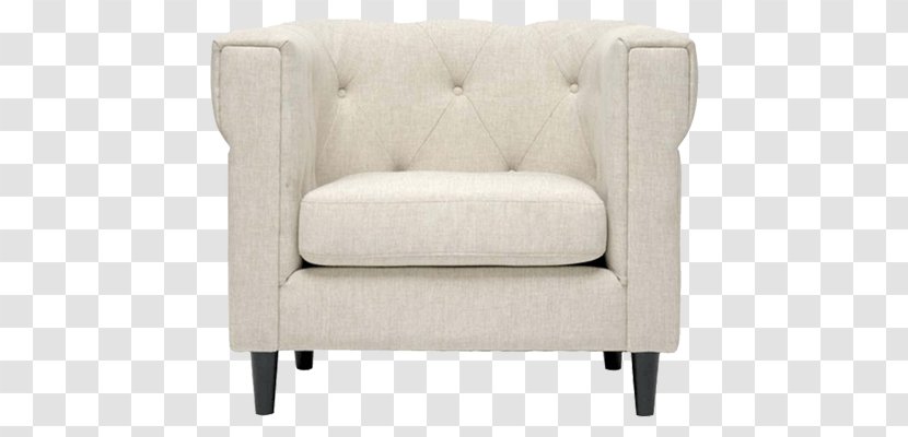 Couch Club Chair Baxton Studio Cortland Beige Linen Modern Chesterfield Interior Design Services - Barrel Chairs Transparent PNG