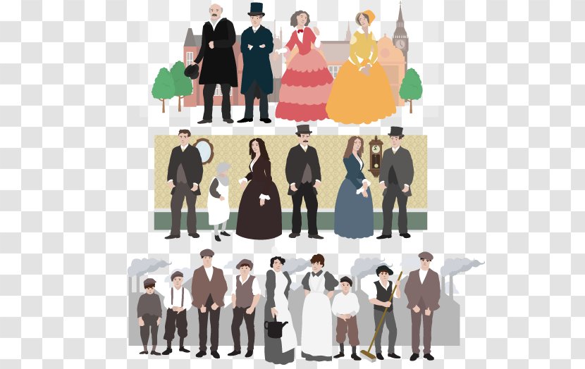 Industrial Revolution Social Class Upper Middle Working - Human Behavior - Victorian Era Transparent PNG