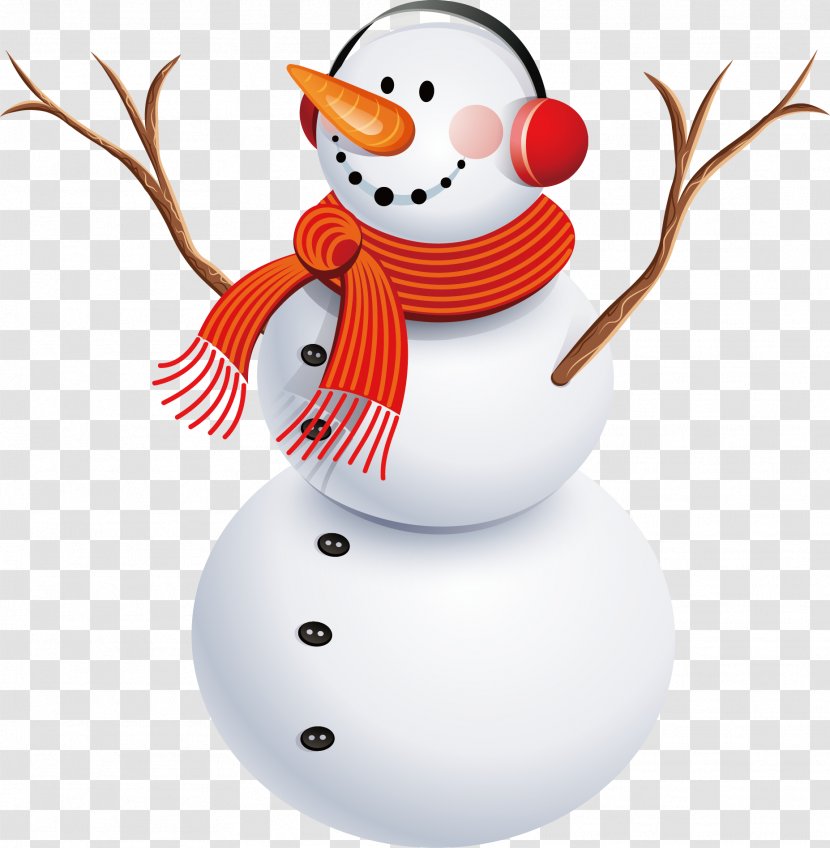 Snowman Christmas Clip Art - Vector Transparent PNG