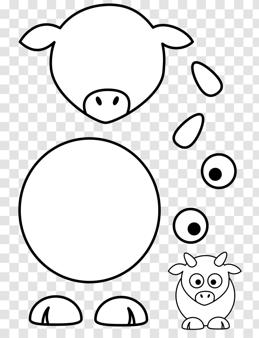 Cattle Drawing Line Art Monochrome - Human Behavior - Qe Code Transparent PNG