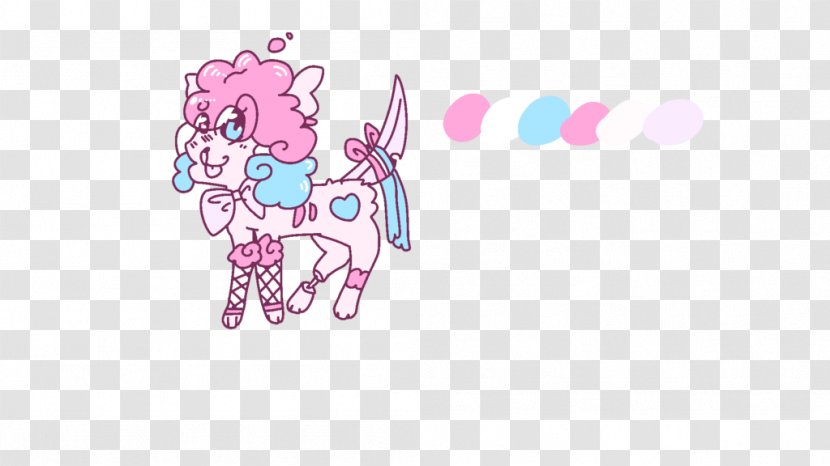 Horse Unicorn Cartoon Pink M - Heart Transparent PNG
