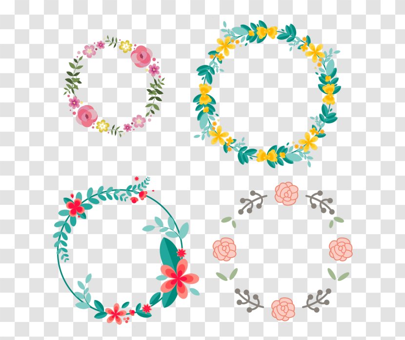 Garland Flower Wreath - Color - Hand-painted Garlands Transparent PNG