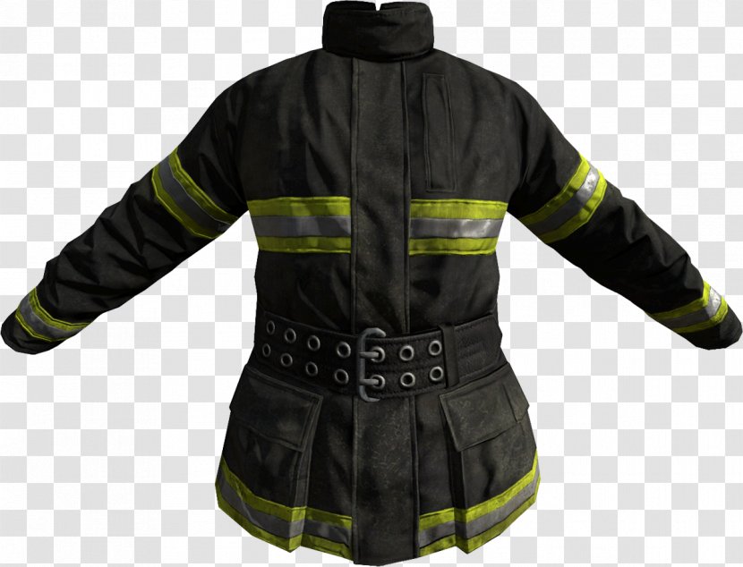 T-shirt Jacket Firefighter Coat Sleeve - Station Wear Transparent PNG