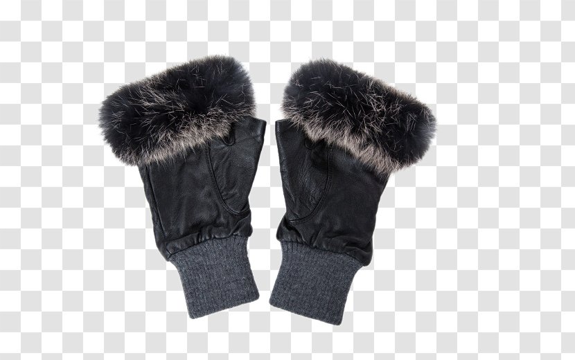 Glove Cold Fur Clothing - Fingerless Mitts Warm Gloves Transparent PNG