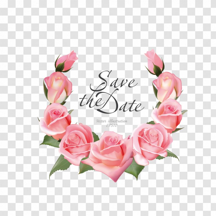 Daum Crystal Roses Small Frame Wreath Flower Wedding Invitation - Rose Decoration Transparent PNG
