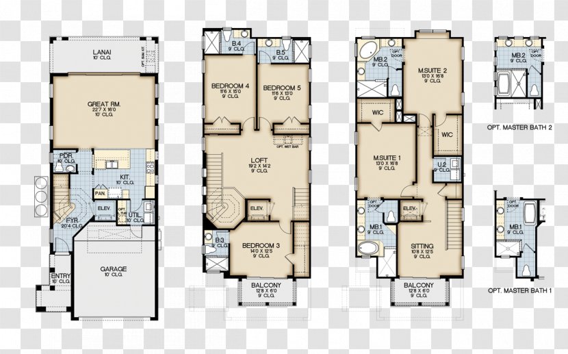 Floor Plan House Cottage - Bedroom Transparent PNG