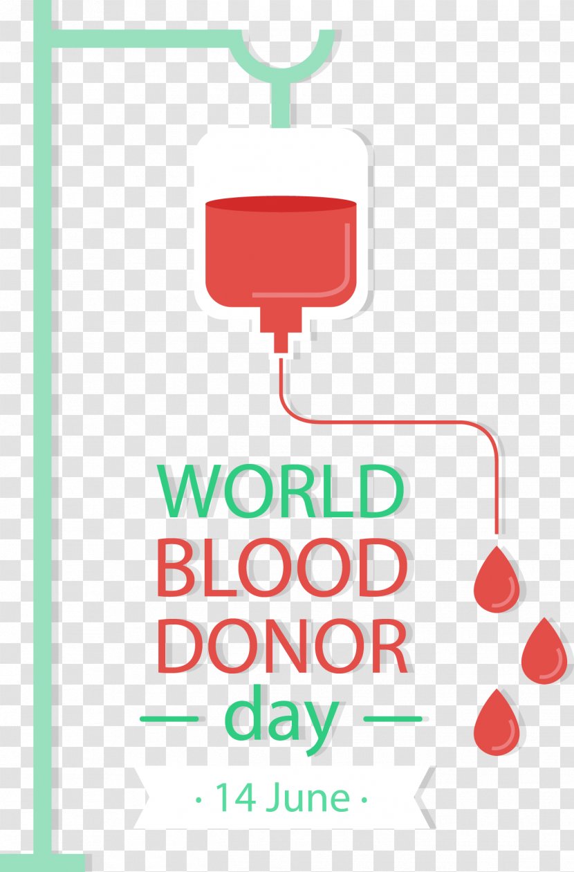 Blood Donation Transfusion World Donor Day - Logo - Vector Painted Transparent PNG