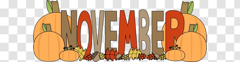November Banner Autumn Clip Art - Cliparts Transparent PNG
