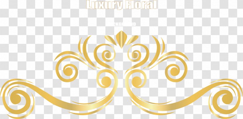 Euclidean Vector Gold - Raster Graphics - Hand-painted Decorative Lace Transparent PNG