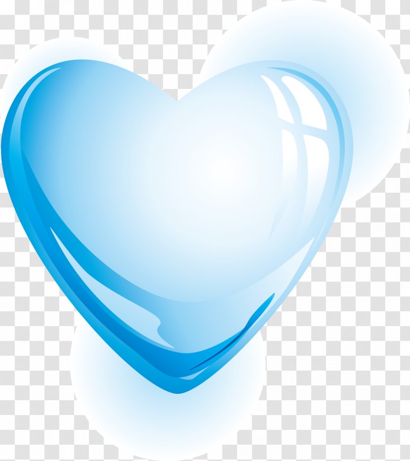 Euclidean Vector Heart Water Drop - Turquoise - Heart-shaped Transparent PNG