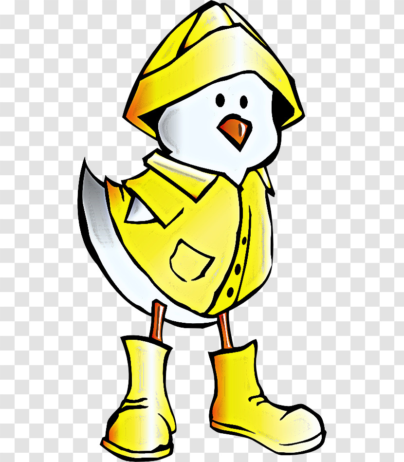 White Yellow Cartoon Bird Line Transparent PNG