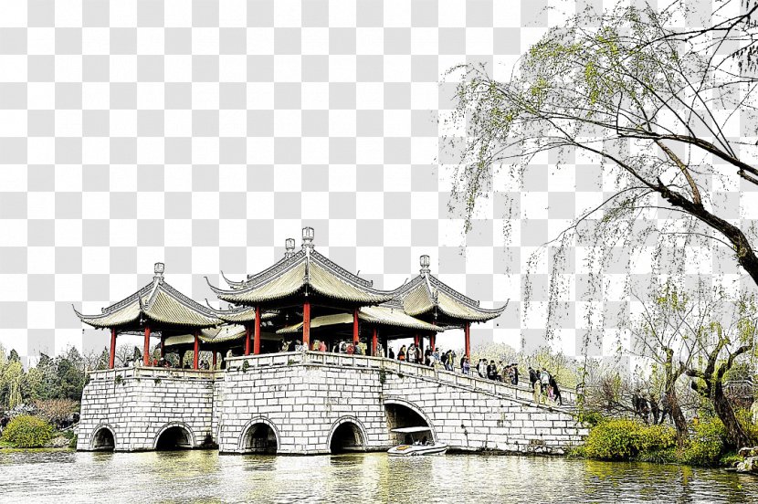 Slender West Lake Chinese Architecture - Pavilion - Photo Transparent PNG