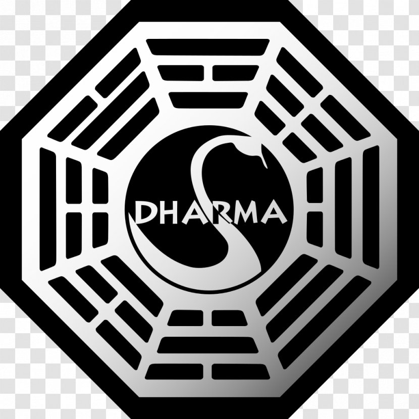 Dharma Initiative Charles Widmore Logo Television Show - Black And White - Design Transparent PNG