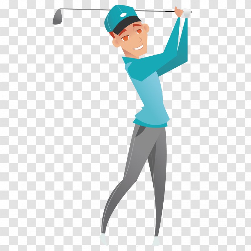 Golfer Sport - Cartoon - Play Golf Player Transparent PNG