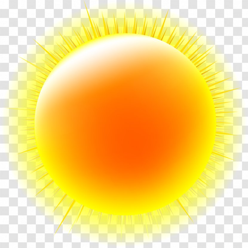 Yellow Circle Close-up Computer Wallpaper - Atmospheric Golden Sun Transparent PNG