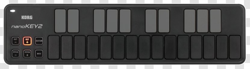 Korg PadKontrol KORG NanoKey2 MIDI Controllers Keyboard - Frame - Musical Instruments Transparent PNG