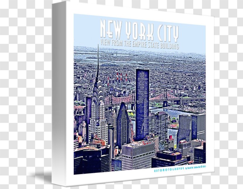 Gallery Wrap Canvas Advertising Samsung Galaxy S4 - Gotham City - New York Illustration Transparent PNG