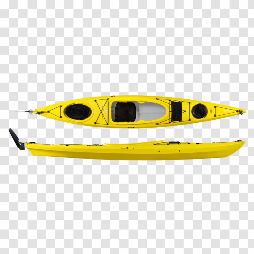 The Kayak FIT 132 PE 2-layer RudderSkeg Yellow Polyethylene Sea - Recreation - Inuit Transparent PNG