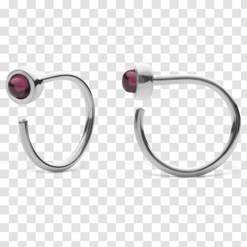 Earring Silver Jewellery Gemstone - Tree - Pink Ruby Earrings Transparent PNG