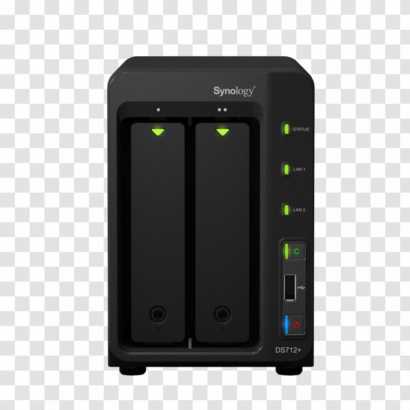 Data Storage Synology Inc. Network Systems DiskStation DS712+ Serial ATA - Frame - Silhouette Transparent PNG