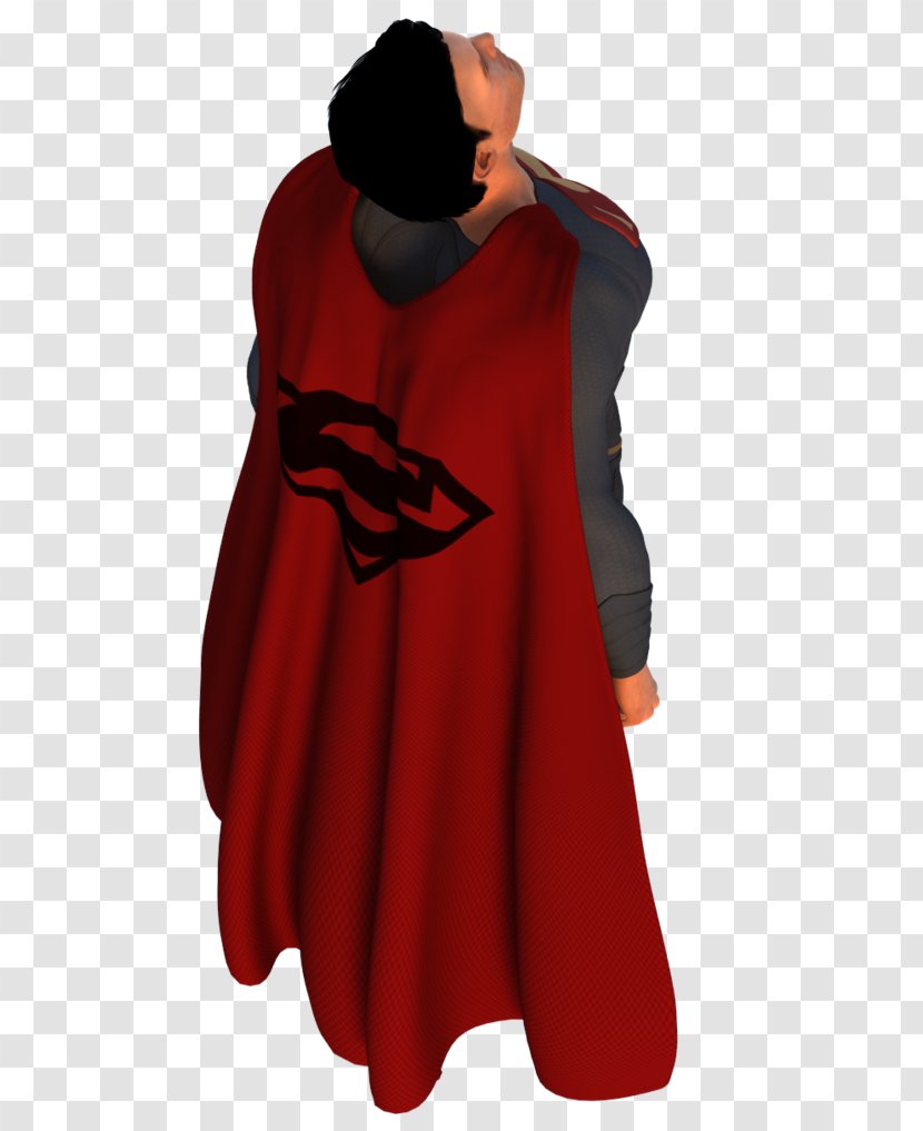 Outerwear Shoulder Maroon Costume - Neck - MAN OF STEEL Transparent PNG