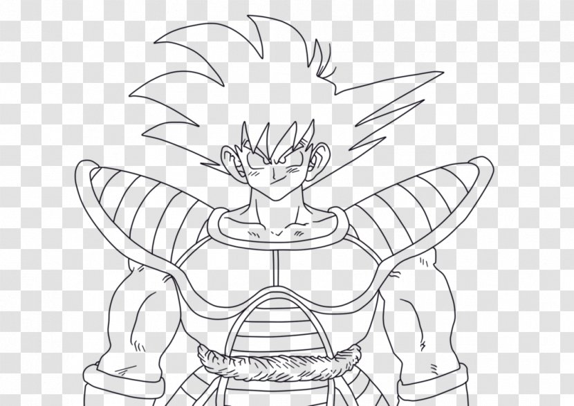 Line Art Drawing Coloring Book Goku Black And White - Frame Transparent PNG