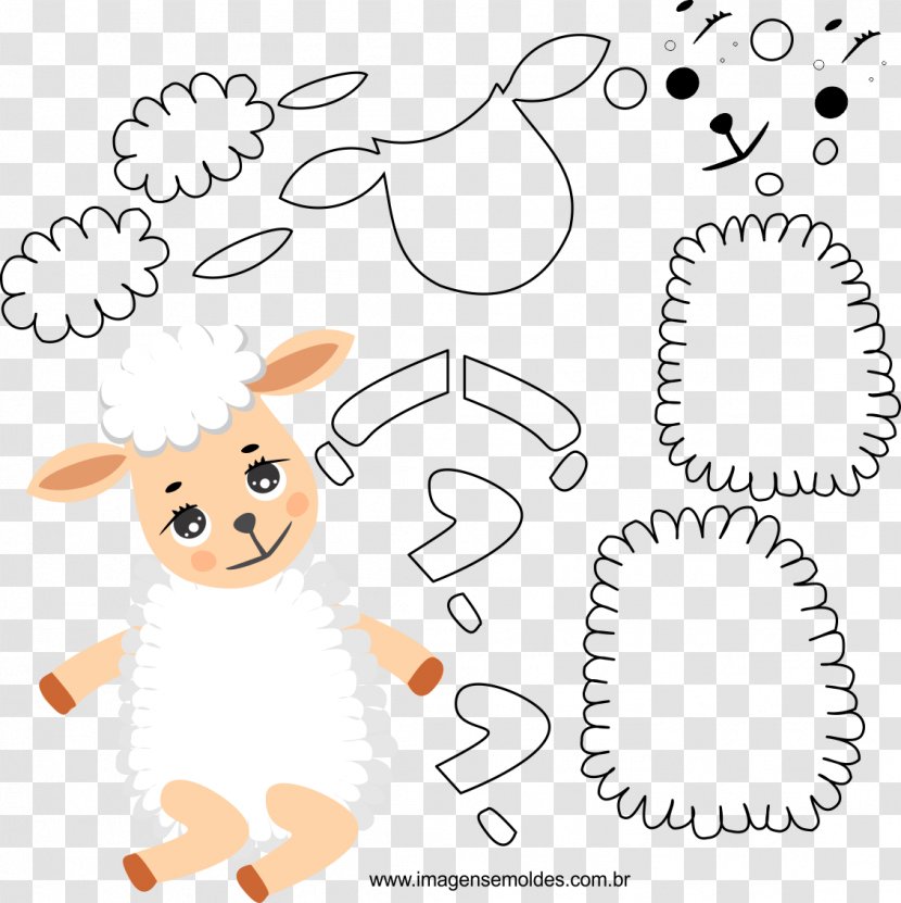 Sheep Molde Handicraft Felt Rabbit - Flower Transparent PNG