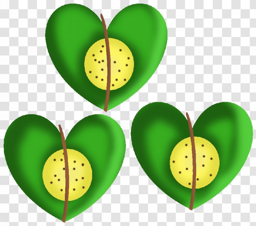 Leaf Organism Fruit Heart - Grass - GREEN APPLE Transparent PNG