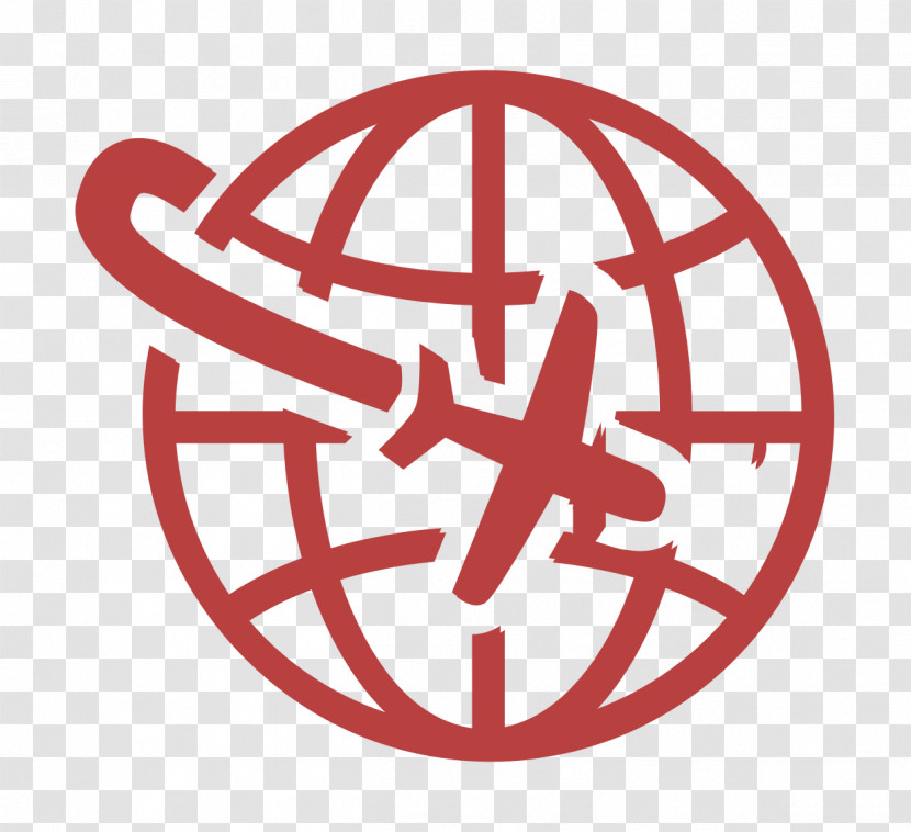 Plane Icon Transport Icon Airplane Flight Around The Planet Icon Transparent PNG