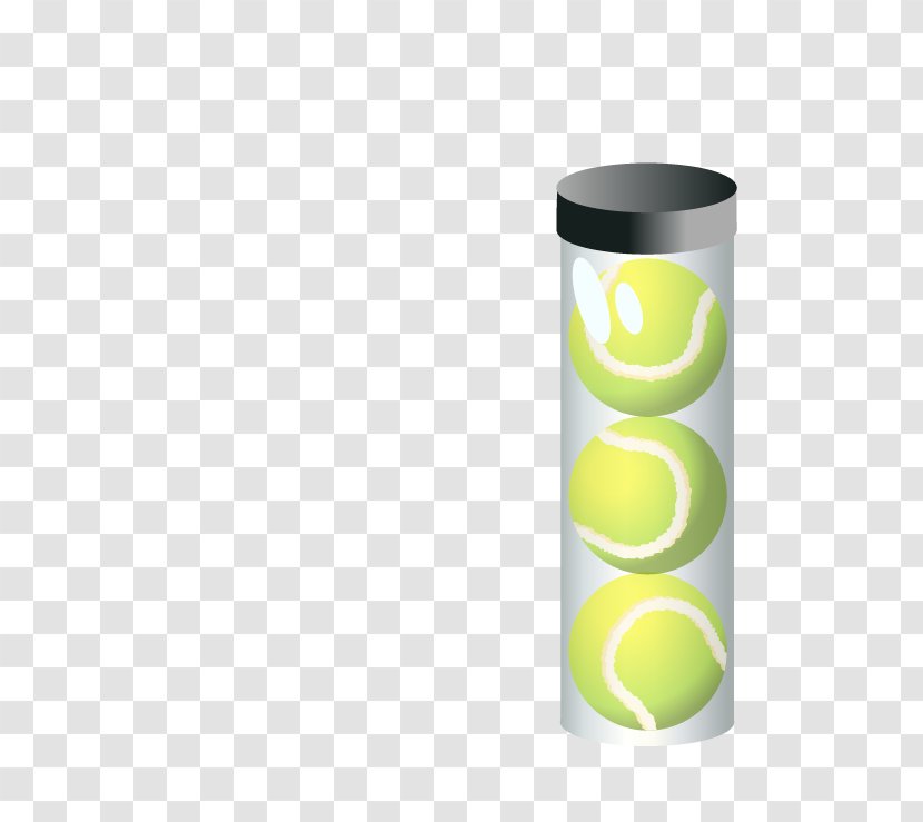 Cartoon Tennis - Yellow - Green Transparent PNG