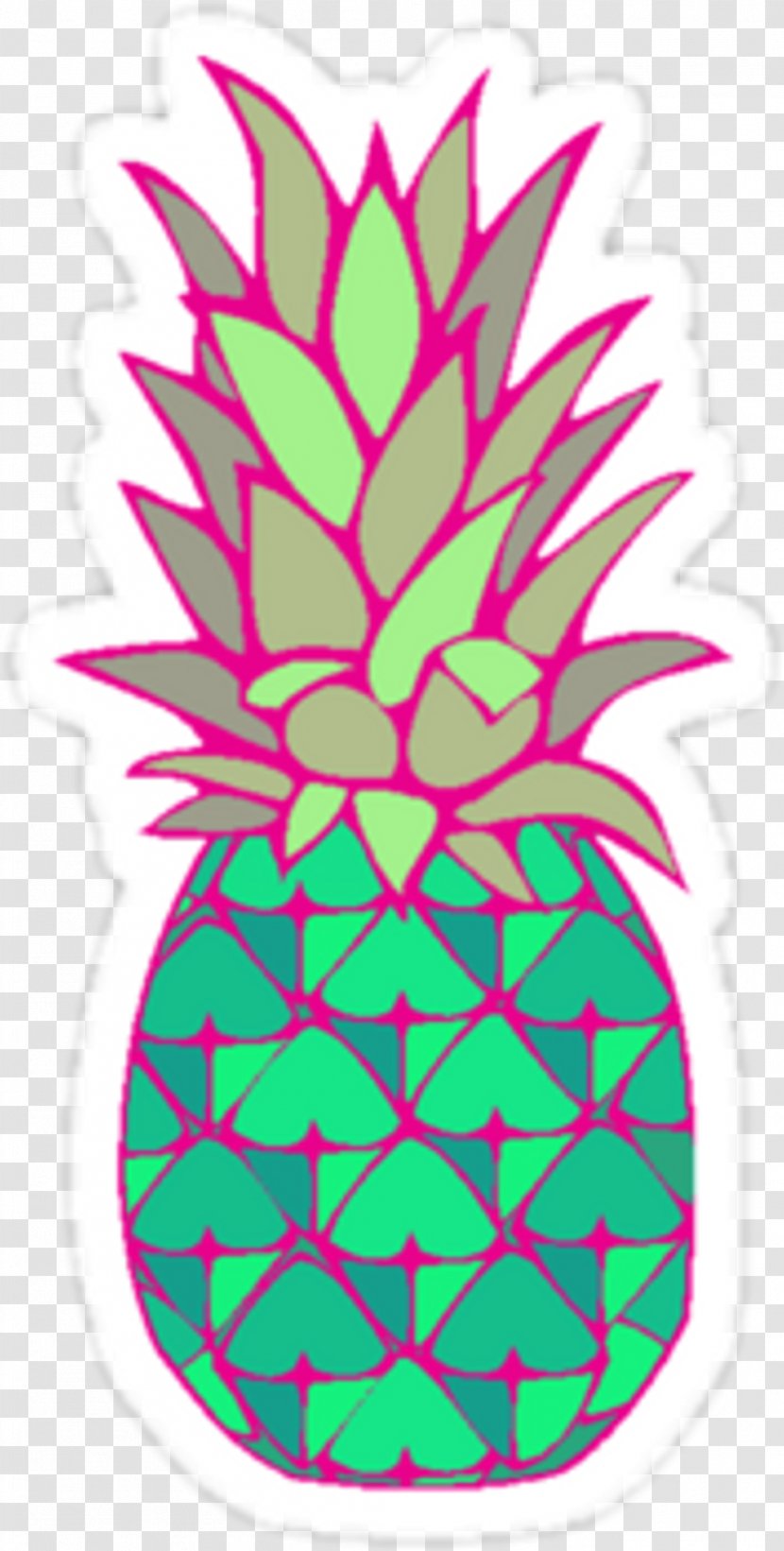 Sticker Red Pineapple Decal Clip Art - Plant - Crown Transparent PNG