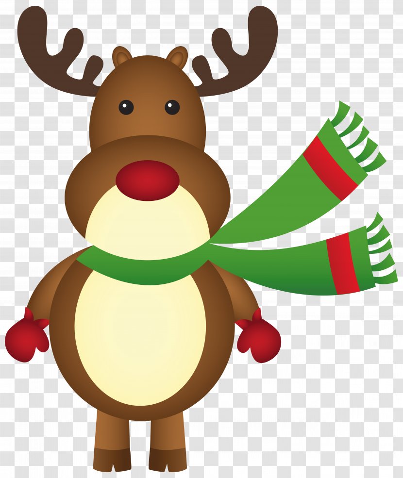 Rudolph Santa Claus Reindeer Christmas Clip Art - New Year S Day - Cliparts Transparent PNG