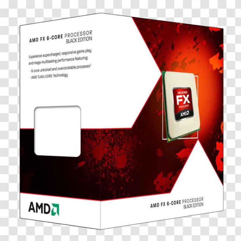 AMD FX-6300 Black Edition Socket AM3+ Advanced Micro Devices Multi-core Processor - Multicore - Bulldozer Transparent PNG